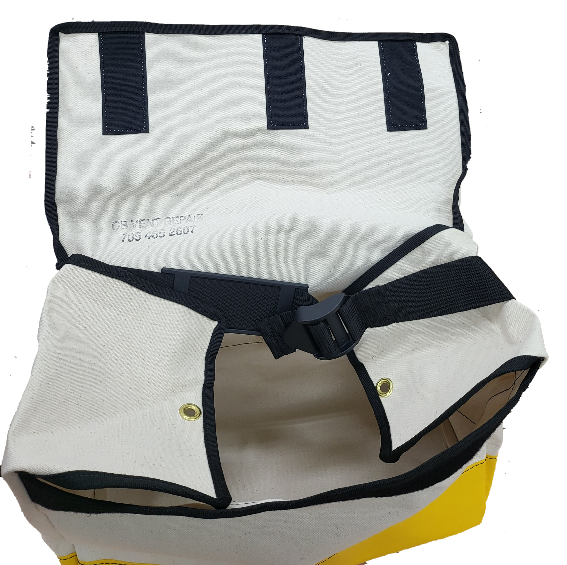 3027-03 Hi vis big canvas velcro bag