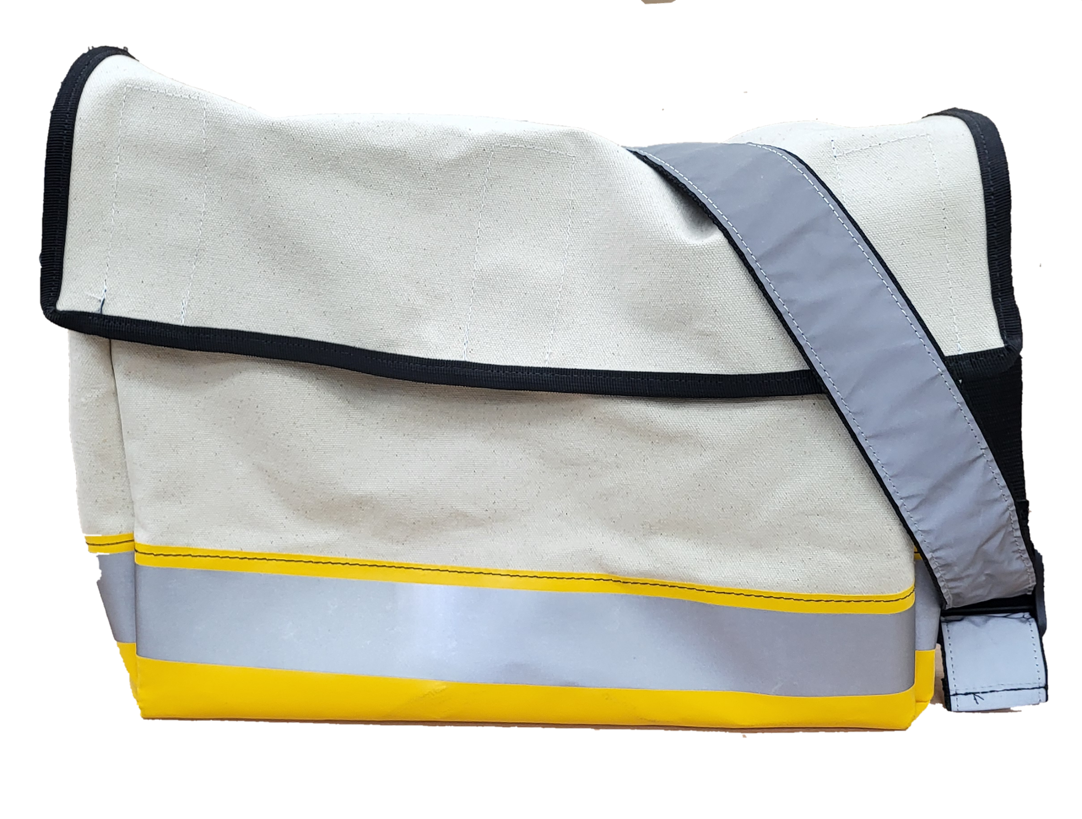 3027-03 Hi vis big canvas velcro bag